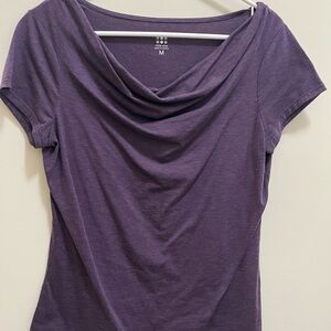 Title Nine Elegant Purple Short Sleeve Top